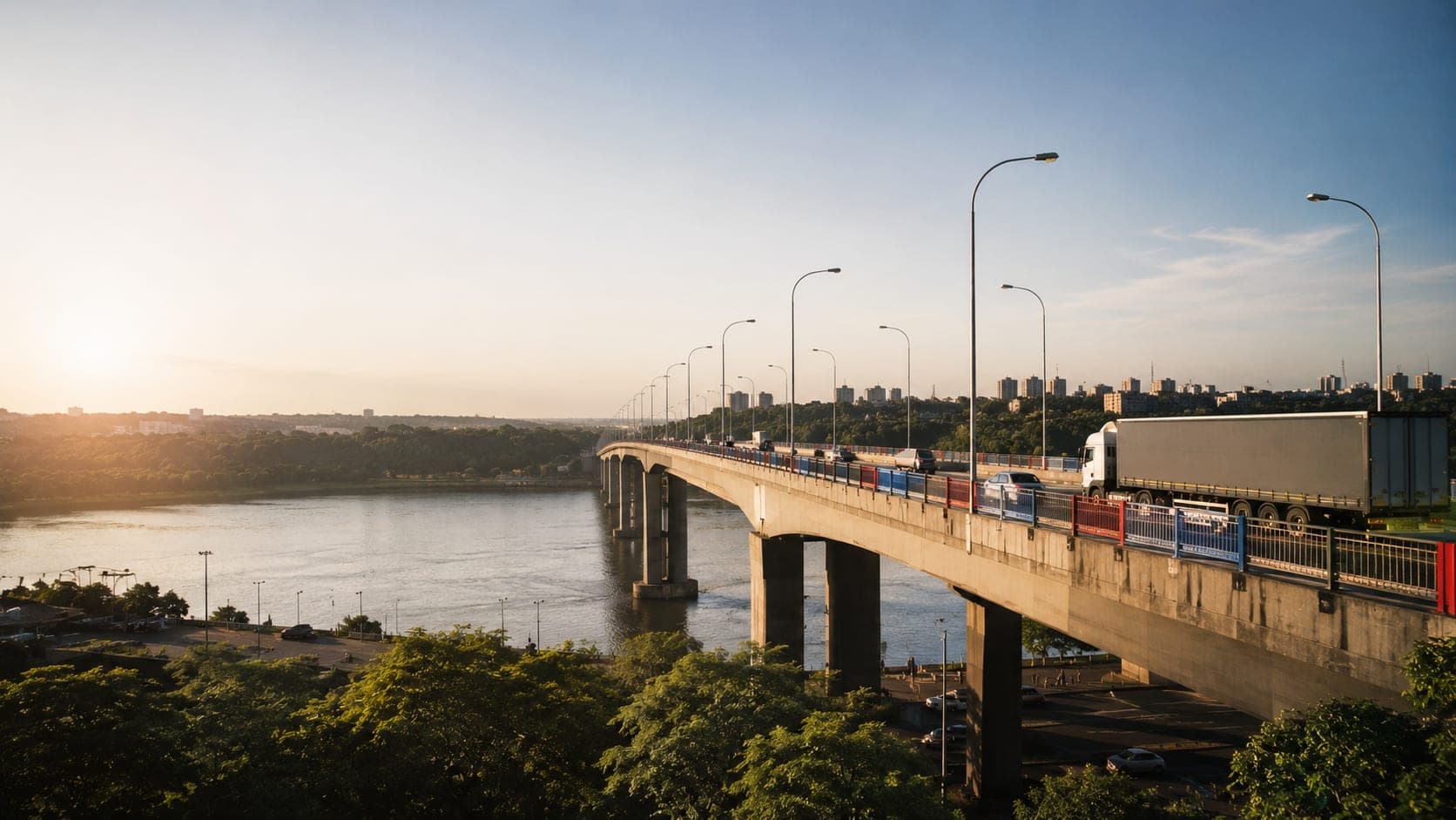 Ponte de acesso a Ciudad del Este, no Paraguai